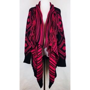 Cotton On Sweater Medium Red Black Knit Wear